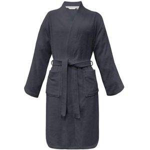 Herding Tom Tailor Kimono-badjas, maat L, 100% katoen, Classic badjas grijs (antraciet)