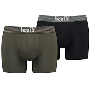 Levi's Offbeat Stripe Boxershorts voor heren, Kaki, XXL