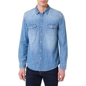 Pepe Jeans Heren M Denim Regular Shirt Shirt, Blauw (Denim-ZY7), M, Blauw (denim-zy7), M