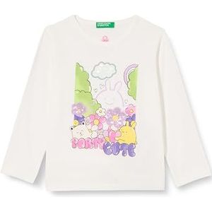 United Colors of Benetton T-shirt M/L, Wit, 18 mesi