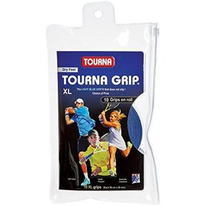 Tourna Unisex - volwassenen Grip 10 stuks XL, blauw, One Size