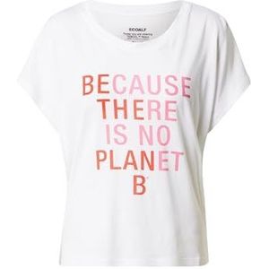ECOALF, Rialf T-shirt voor dames, van biologisch katoen en gerecycled katoen, met ronde hals, mouwloos T-shirt, ademend en comfortabel, T-shirt met opdruk, Wit, M