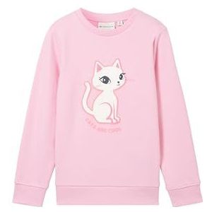 TOM TAILOR Sweatshirt voor meisjes, 35247 - Fresh Summertime Pink, 128/134 cm