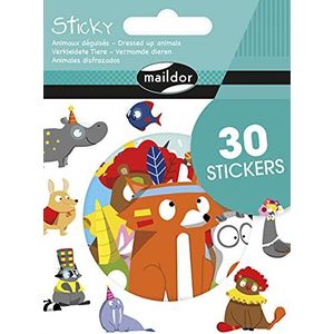 Maildor decoratieve stickers, beklede dieren, 30 stuks
