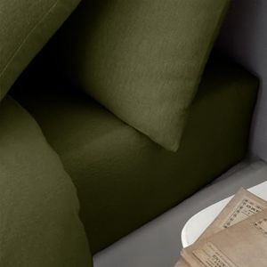 Catherine Lansfield Geborsteld Katoen Super King Hoeslaken Groen