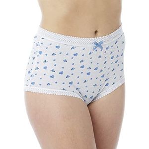 Marlon Sofia Full Brief voor dames (verpakking van 3), Veelkleurig (print (witte grond) print (witte grond)), 24-26