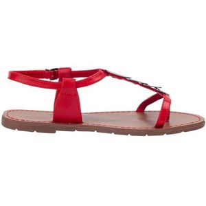 CHATTAWAK Dames 9LUCINDAROUGE40 platte sandalen, rood, 40 EU smal, Rood, 40 EU Étroit