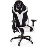 hjh OFFICE 729264 Racing directiestoel Promoter II stof zwart/wit gaming PC stoel sportstoel met kantelfunctie