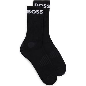BOSS Heren 2P RS Sport CC Korte sokken van stretchweefsel in verpakking van 2 stuks, New - Black1, 43-46 EU