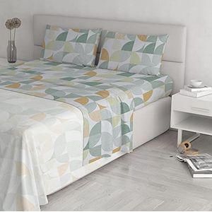 Italian Bed Linen Beddengoedset Athena katoen, Gudi groen, tweepersoonsbed