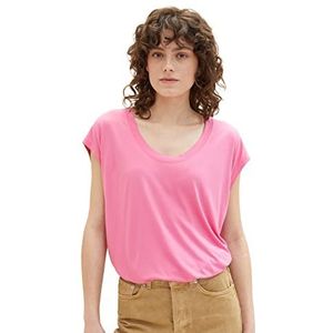TOM TAILOR Dames 1036767 T-shirt, 31647-Nouveau Pink, M, 31647 - Nouveau Pink, M