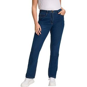 Ulla Popken dames jeans broek, Denim Blauw, 58W x 32L