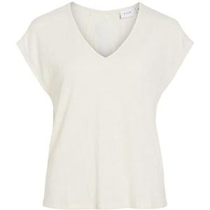 Vila Visyma V-hals Cap Sleeve Top voor dames, berk, L