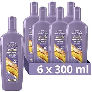 Andrélon Special Amandel Shine Shampoo, geeft glans aan dof haar - 6 x 300 ml - Voordeelverpakking