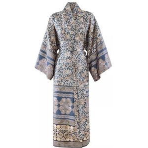 BASSETTI TORCELLO kimono gemaakt van 100% katoensatijn in de kleur zilver G1, maat: L-XL - 9331475