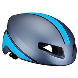 BBB Cycling Tithon helm voor volwassenen, matgrijs/blauw, S (52-55cm)