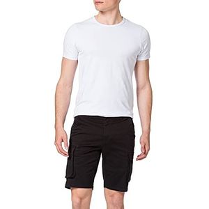 ONLY&SONS men cargo shorts pants casual summer trousers knee-length leisure trousers, Colour:Black, Size:M