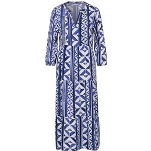 STREET ONE Midi-jurk met print, Intense Kobalt Blauw, 34