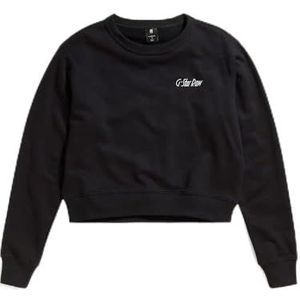 G-Star RAW - Sweater - Geribbelde Mouwen - Print Op De Borst