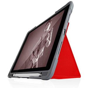 STM Bags Dux Plus Case Folio beschermhoes voor Apple iPad 9,7"" (2017 & 2018) - rood/transparant [militaire standaard/Apple Stylus vak/waterafstotend/standfunctie/wake/sleep] - STM-222-165JW-02