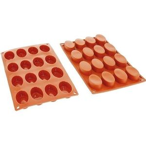 Déco Relief - Siliconen bakvorm 16 ovaal 5,5 x 3,3 cm - Cakevorm voor gebak - Professioneel materiaal