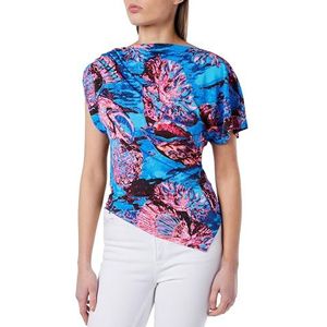 Pinko MIRMIADE Jersey shirt Chemical Sea Print, En4_mul.blauw/roze, XS