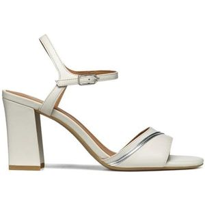 Geox Dames D New ERAKLIA 80 F sandalen met hak, LT Sand, 38,5 EU, Lt Sand, 38.5 EU