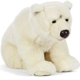 Pluche ijsbeer wit knuffel 61 cm - Pooldieren knuffeldieren - Speelgoed voor kind
