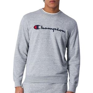 Champion Legacy Icons-Heavy Spring Terry Crewneck Sweatshirt voor heren, Lichtgrijs, XL
