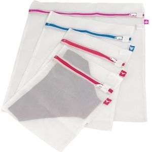 Jata Hogar HPLA5210-4 Waszak (2 x klein, 1 x medium, 1 x groot), voor het wassen van kleding, met ritssluiting, beschermt de kleding, polyester.