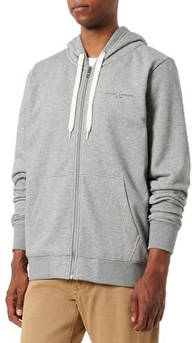 TOMMY HILFIGER - Zip-up Hoodie - Grijs - Katoen - Warm Gevoerd