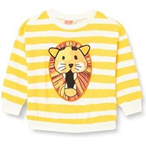 Koton Baby-jongens gestreept Lion Graphic Printed Long Sleeve Crew Neck sweatshirt, geel (182), 12-18 Maanden