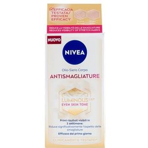 NIVEA Luminous630 Körperöl gegen Dehnungsstreifen 100 ml, Körperöl reduziert die Sichtbarkeit von Dehnungsstreifen, Öl für ein glattes Hautgefühl und 48 Stunden Feuchtigkeit