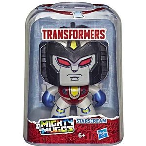 Transformers Mighty Muggs Starscream, 10 cm groot figuur met drie verschillende emoties, vanaf 6 jaar
