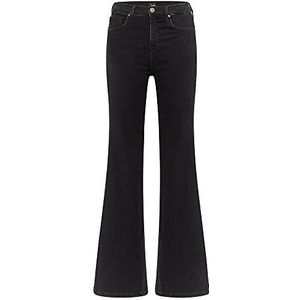 WHITELISTED Dames Foreverfit Flare Jeans, Black Avery, 40W x 33L