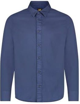 Lee Heren patch shirt, Mood Indigo, S