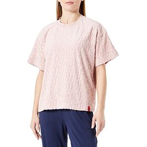 Hugo Boss Dames Terry T-shirt Pyjama_Longsleeve, Licht/Pastel Pink687, XL
