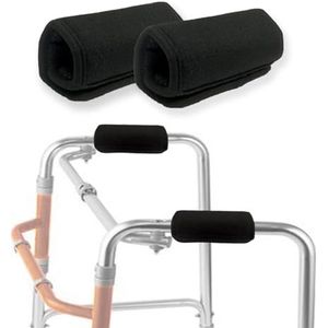Universele Walker - Gewatteerde Handgreephoezen - Zwart - Premium Medisch Zacht Kussen