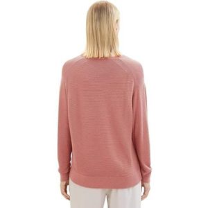 TOM TAILOR Basic gebreide trui met V-hals voor dames, 32224-fading rose, XS