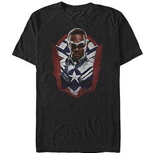 Marvel The Falcon and the Winter Soldier - All The Shield Unisex Crew neck T-Shirt Black XL