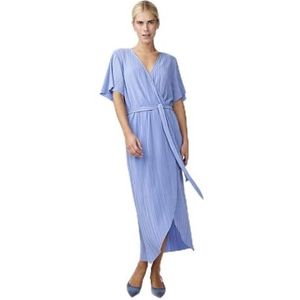 Y.A.S Yasolinda Ss Midi Wrap Dress S. Noos, Ashleigh Blue, XS