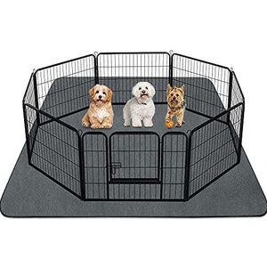 INVENHO Wasbare plaspads voor honden 183 x 182 cm herbruikbare hondenkussentjes extra grote upgrade antislip hondenplaspads zwaar absorberend puppy plaspads sneldrogende wattenpads (grijs)