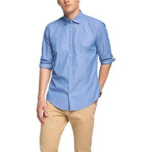 ESPRIT gestreept herenhemd casual slim fit lange mouwen - - X-Small