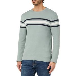 KEY LARGO Men Pullover MST Booking Ronde Hals, Vervagen Moss (1541), M
