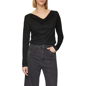 Longsleeve - Effen - Jersey - Watervalhals - Lange Mouwen - Normale Pasvorm