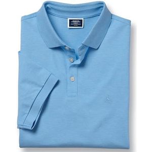 Charles Tyrwhitt Poloshirts voor heren, premium hemelsblauw katoenen piqué poloshirt met stretch - herenpoloshirt voor werk en vrije tijd - korte mouwen, ademende en duurzame T-shirts voor heren, VK