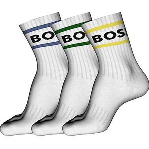 BOSS 3-Pack Bold Logo Solid Cotton Socks