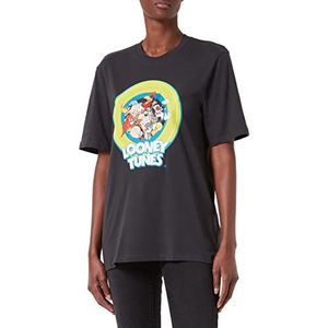 ONLY Dames ONLLOONEY Tunes Oversize S/S TOP Box JRS T-shirts & Tops, Phantom/Print: All, M
