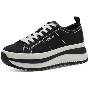 s.Oliver Dames 5-23657-42 sneakers, zwart, 38 EU, zwart, 38 EU