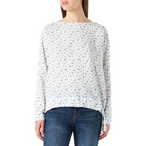 LTB Jeans Nozofo blouse voor babymeisjes, Wit Blauw Bloemen Print 12809, XXL